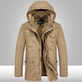 کاپشن اور کت جیب خاکی