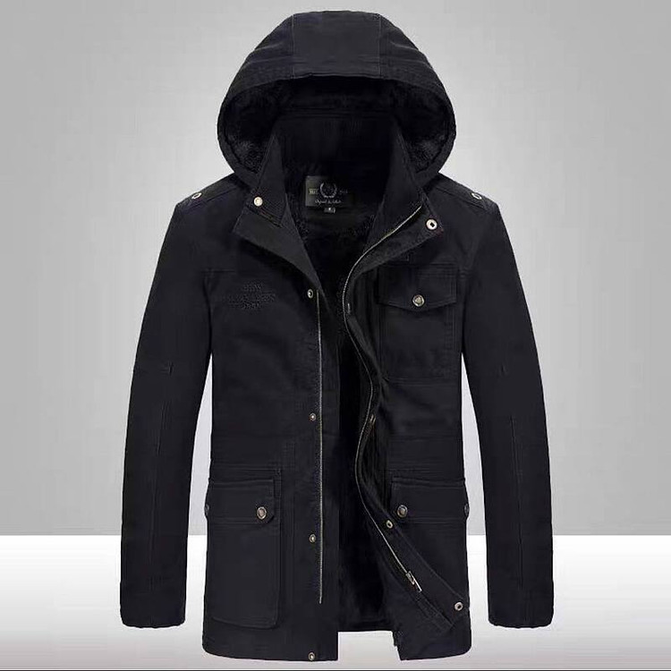 کاپشن اور کت جیب سرمه ای