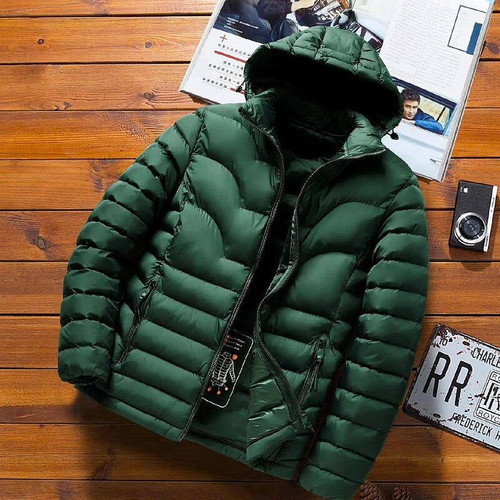 کاپشن طرح پر جمع شونده سبز