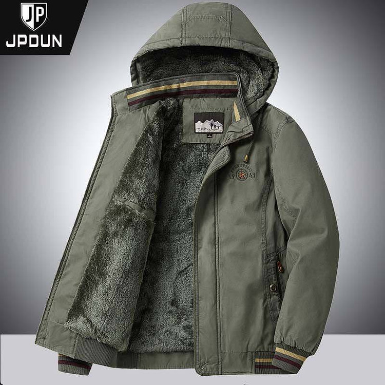 کاپشن ضخیم برند جیپ سبز ارتشی