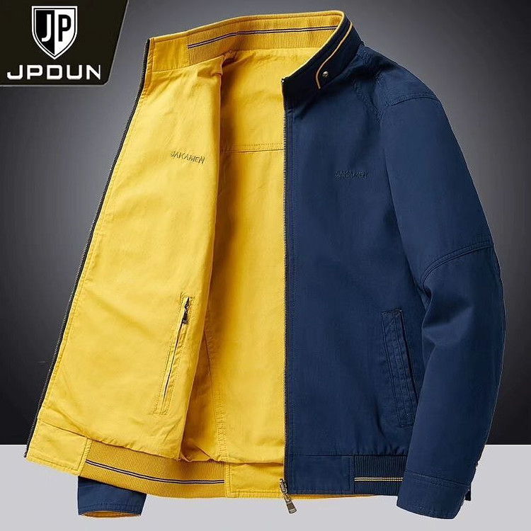 کاپشن دورو بهاره پاییزه سرمه ای زرد