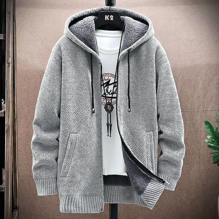 سویشرت بافت طوسی روشن