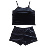 لباس خواب زنانه مدل مخمل مشکی