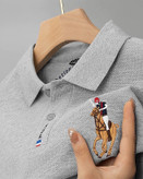 تیشرت وارداتی یقه دار طوسی