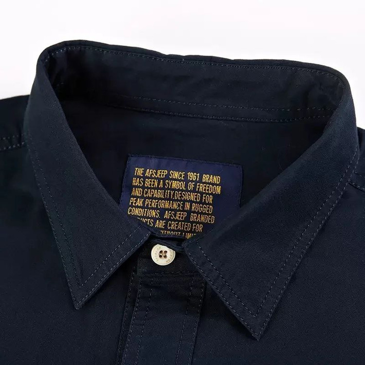 پیراهن کتان دوجیب مارک آفرود off road یقه