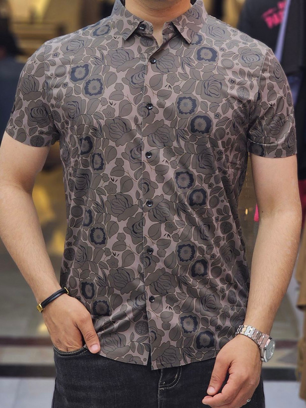 پیراهن ساتن آستین کوتاه