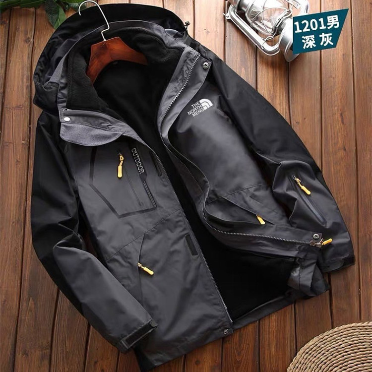 کاپشن دو پوش پلار دار دو قلو (گورتکس) مارک North face کد 1201N