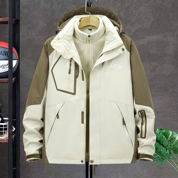 کاپشن دو پوش پلار دار دو قلو (گورتکس) مارک North face کد 1201N