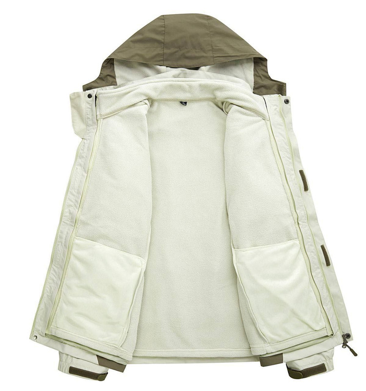 کاپشن دو پوش پلار دار دو قلو (گورتکس) مارک North face کد 1201N