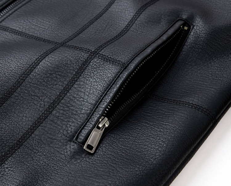 کاپشن چرم کلاسیک کد 6663