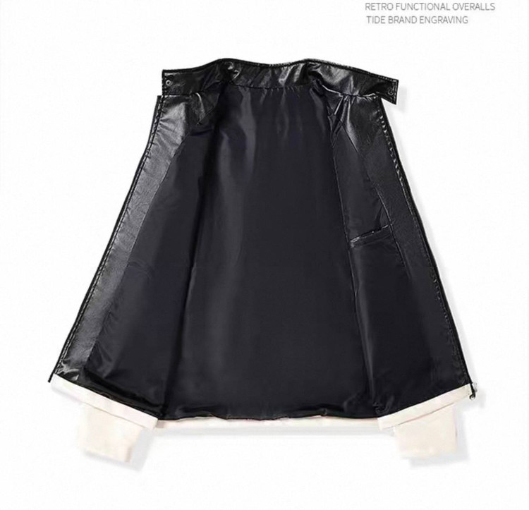 کاپشن چرم موتور سواری فراری