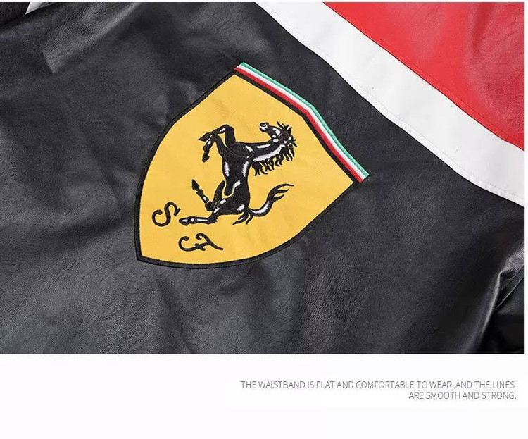 کاپشن چرم موتور سواری فراری