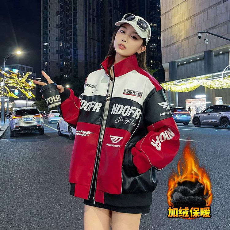 کاپشن چرم موتور سواری کد 688