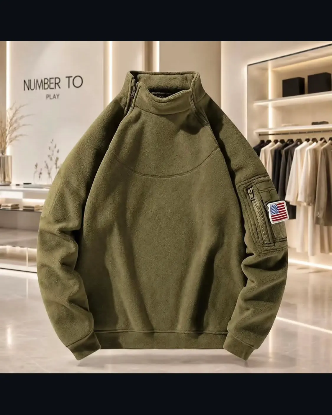 سویشرت کاپشنی پلار تاکتیکال داخل تمام پشمی